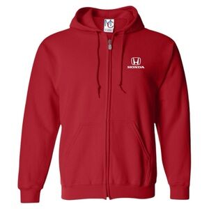Men's Honda Car Zipper Hoodie - Red